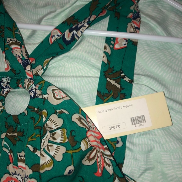 Green Floral Jumpsuit - Picture 2 of 2